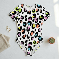 Women's Multi Color Leopard Print Bodysuit