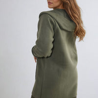 Open Front Folded Sleeve Jacket with Pockets