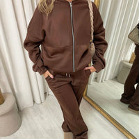Zip Bomber Jacket and Trouser Co-ord Set