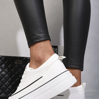 Platform Wedge Lace Up Trainers