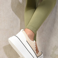 Platform Wedge Lace Up Trainers