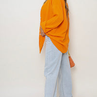 Button Down Long Sleeve Oversized Shirt