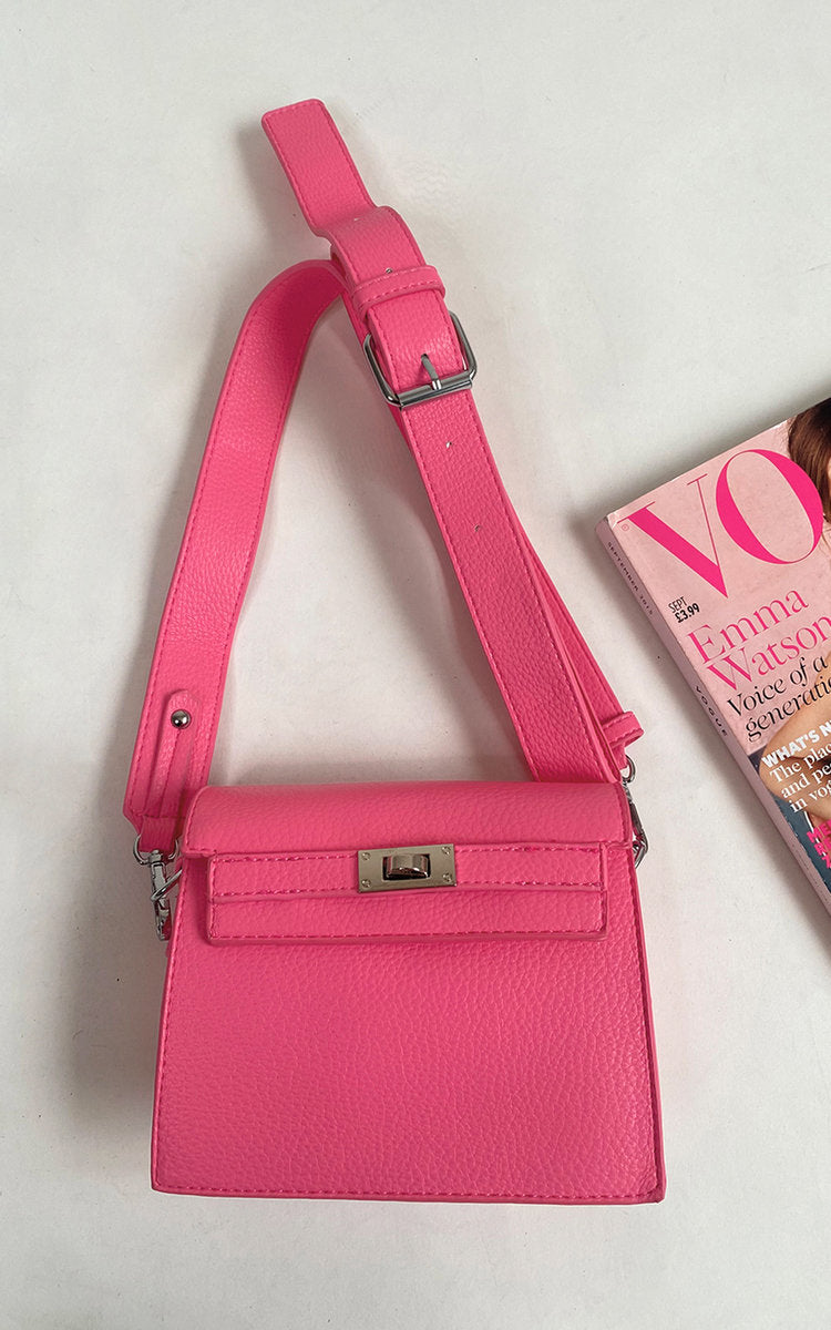 Crossbody Bag in Fuchsia with Adjustable Strap