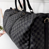 Checked Print Overnight Bag