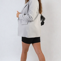 Open Front Oversized Casual Blazer