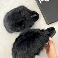 Fluffy Faux Fur Winter Sandals