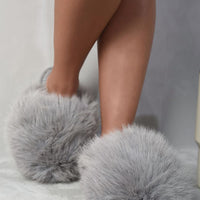 Fluffy Faux Fur Winter Sandals