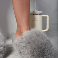 Fluffy Faux Fur Winter Sandals