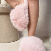 Fluffy Faux Fur Winter Sandals