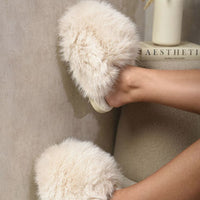 Fluffy Faux Fur Winter Sandals