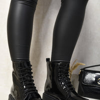 Lace-Up Platform Ankle Boots