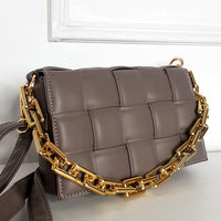 Padded Shoulder Bag with Chain Detail