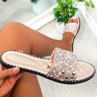 Embellished Slip On Sandals