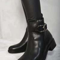 Buckle Side Zipper Closure Ankle Boots