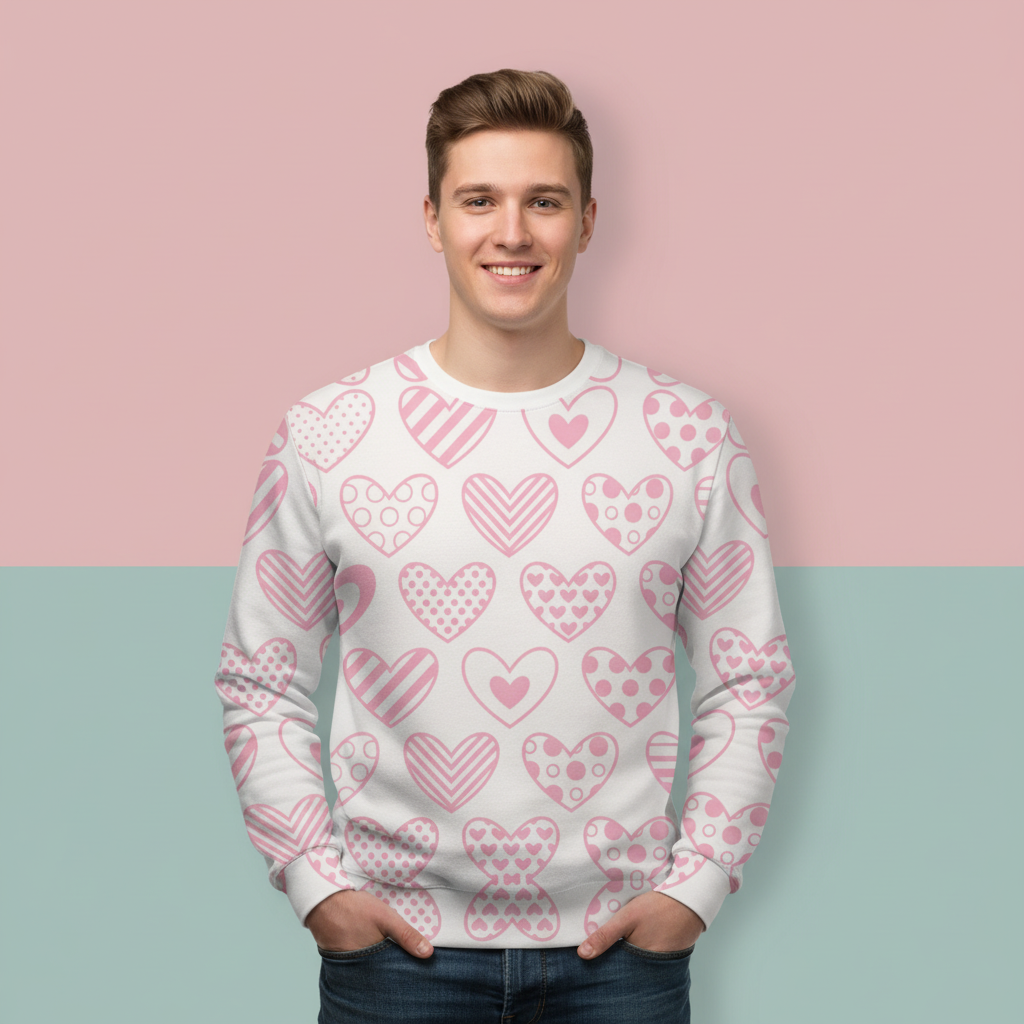Heart Sweater | Pretty Aesthetic Graphic Unisex Pullover