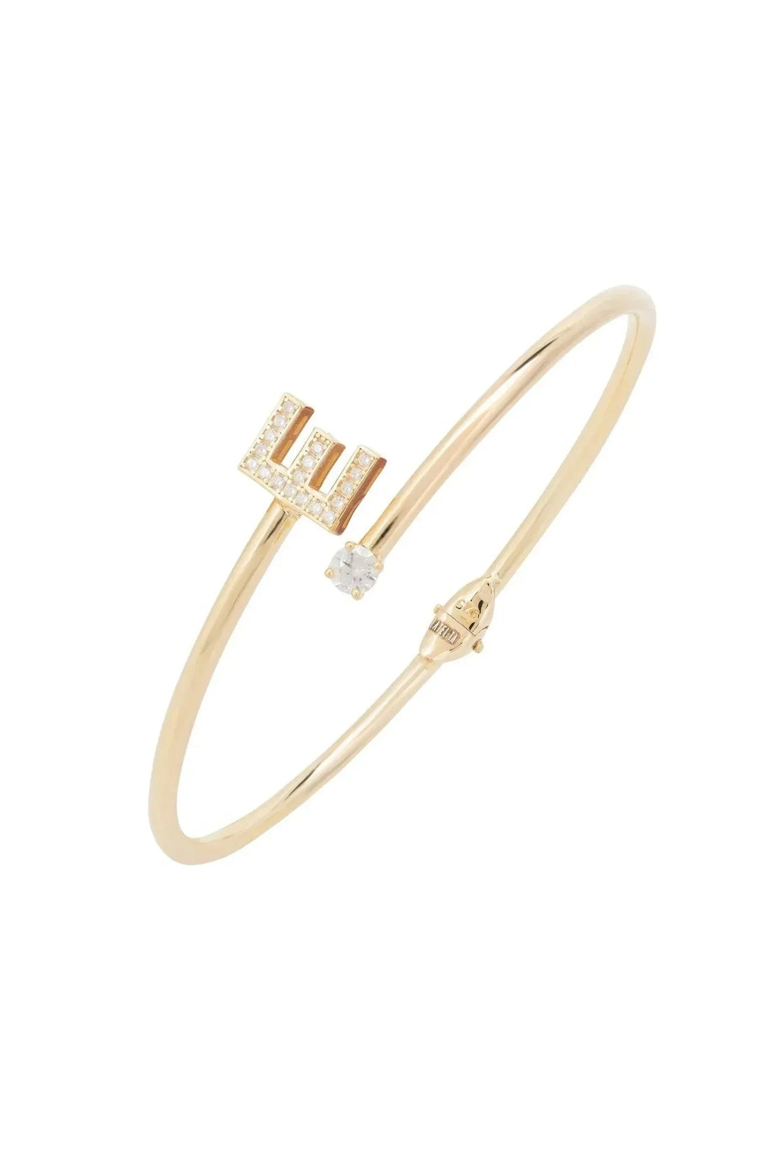 Initial Bangle Gold E-0