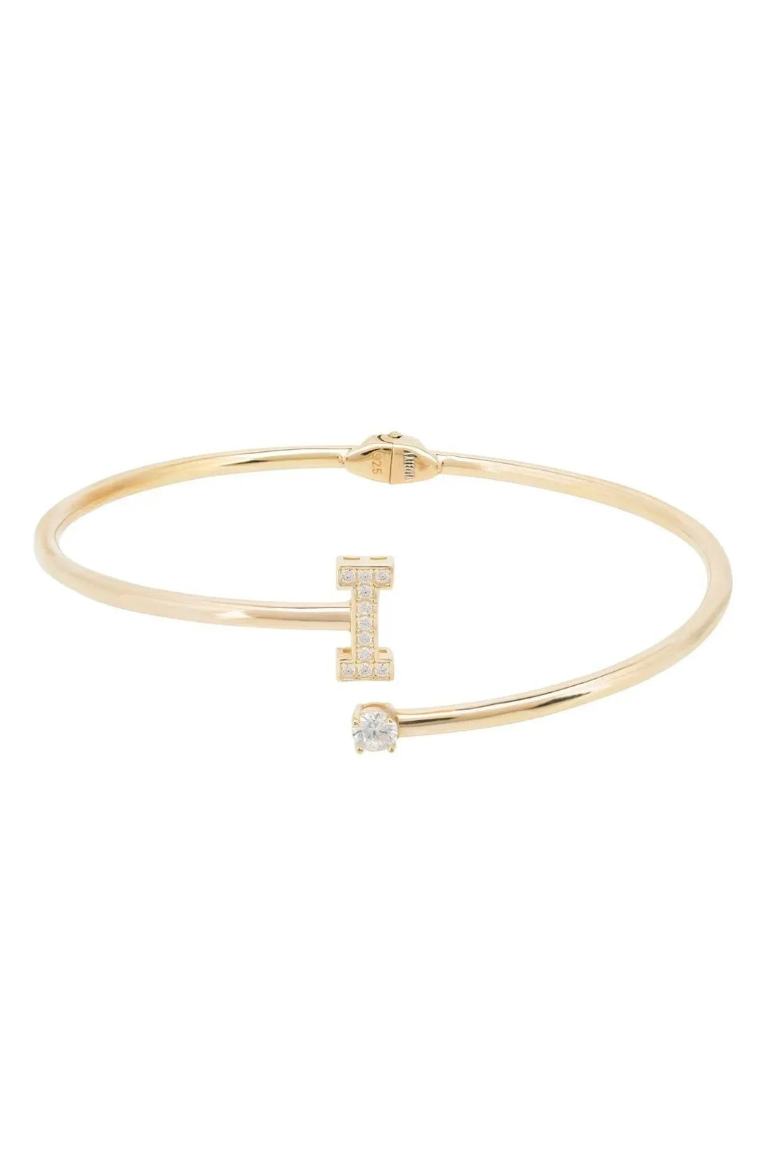 Initial Bangle Gold I-2