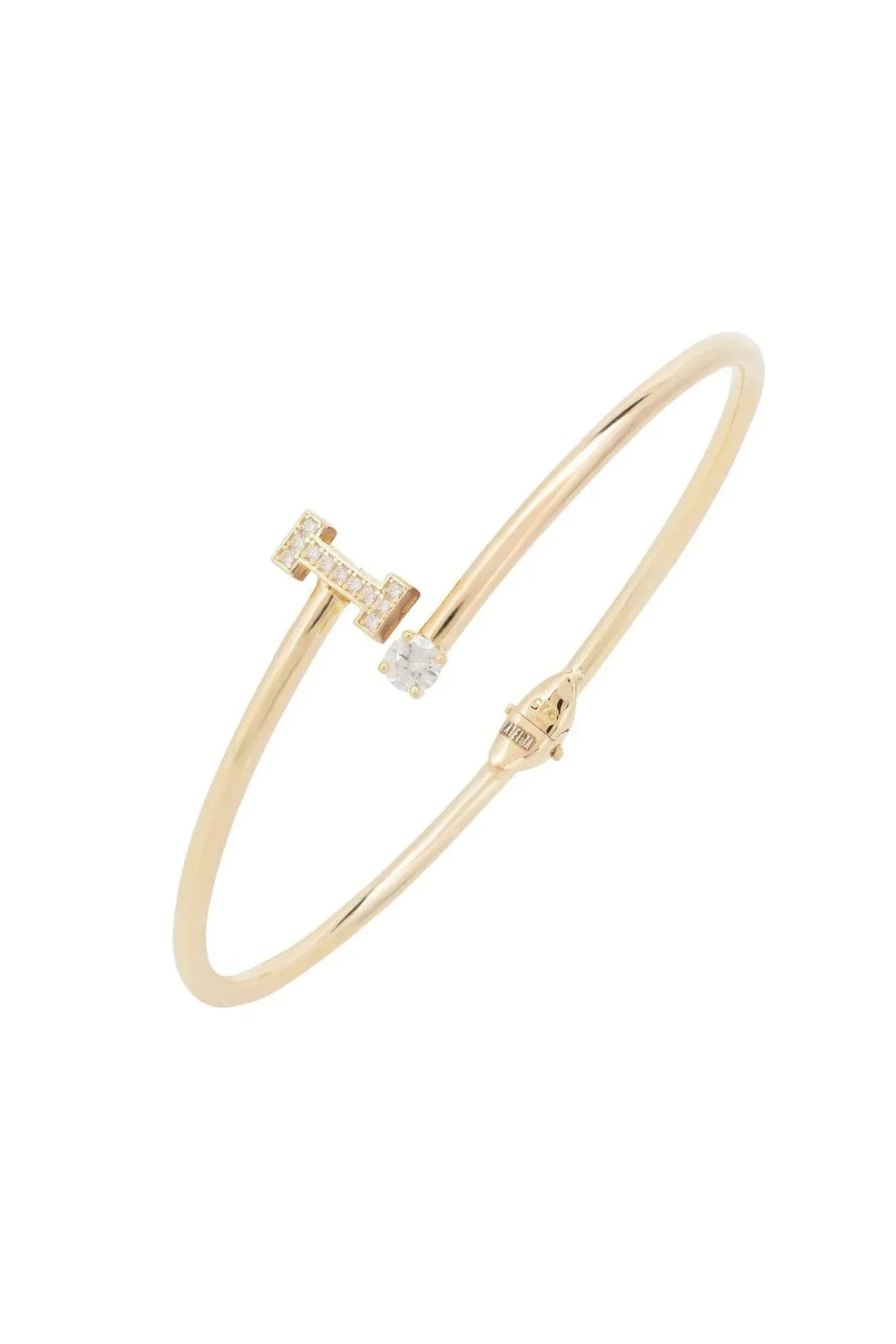 Initial Bangle Gold I-0