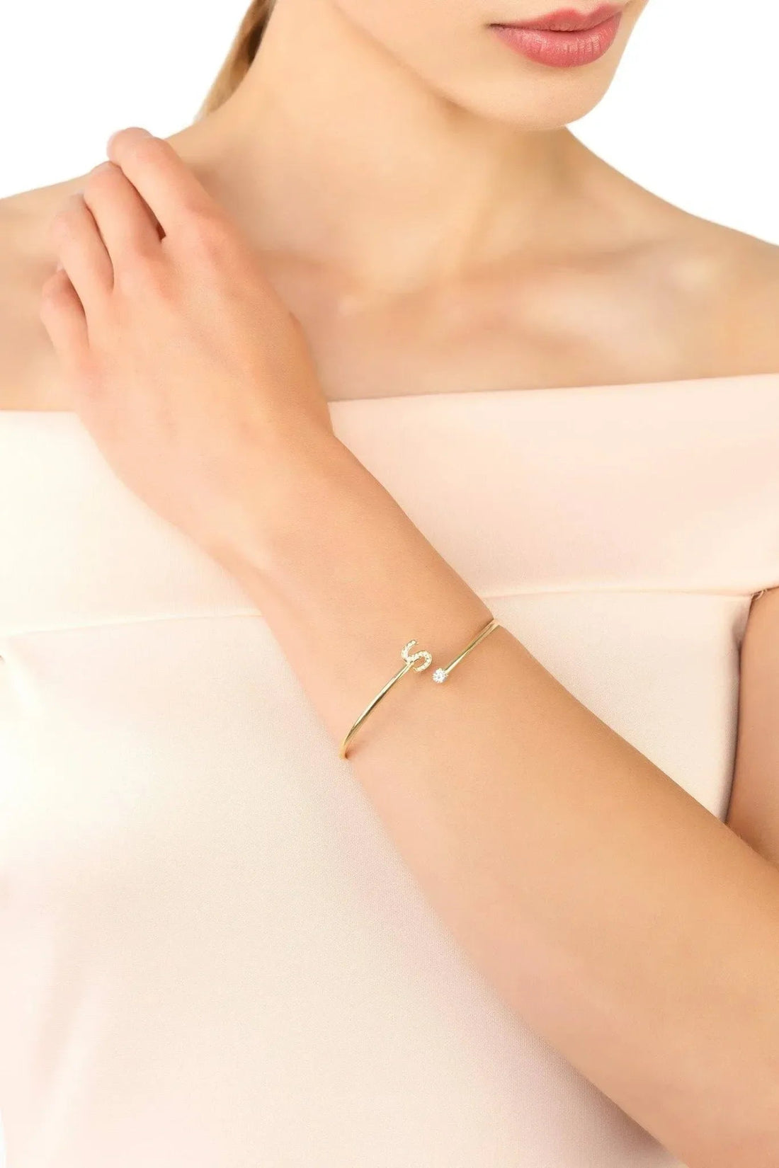 Initial Bangle Gold S-1