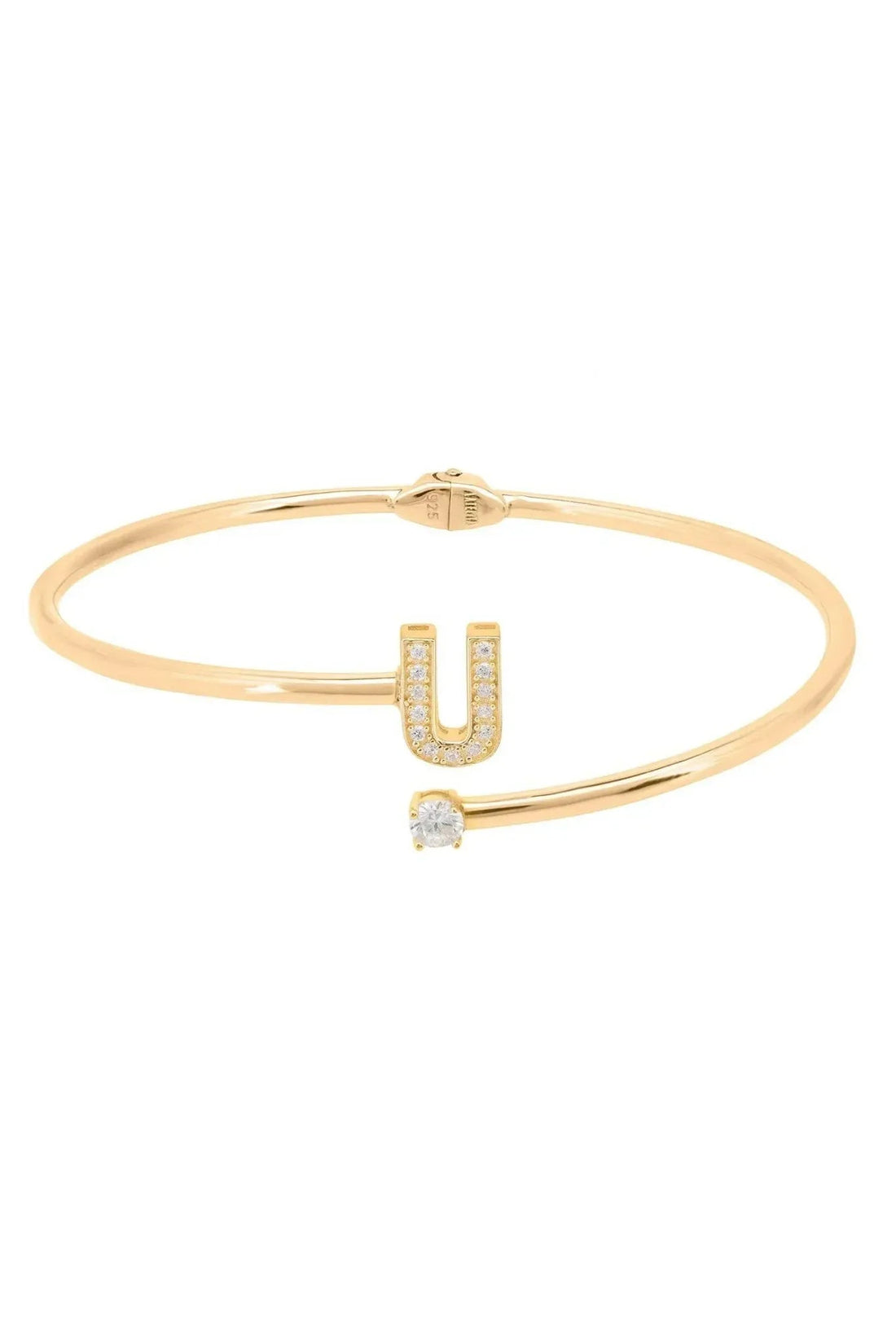 Initial Bangle Gold U-2
