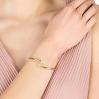 Initial Bangle Gold W-1