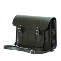 Handmade Leather Satchel - Ivy Green-4