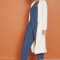 Dali Cream Longline Lightweight Coat-0