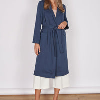 Dali Navy Longline Lightweight Coat-1