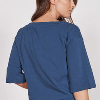 Erin Navy Soft Touch Lounge Top-3