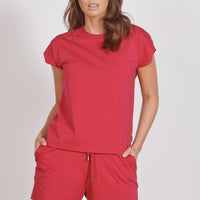 Esme Magenta Loungewear Soft Touch Tee-0