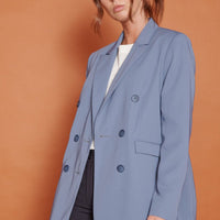 Fern Blue Double Breasted Blazer-1