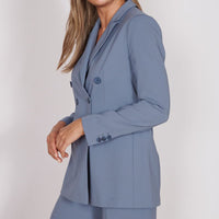 Fern Blue Double Breasted Blazer-4