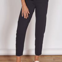 Fran Black Tapered Leg Tailored Trousers-1