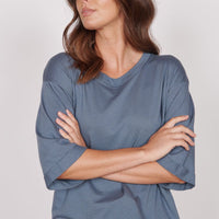 Gabi Blue Classic Oversized T-Shirt-2