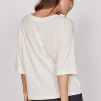 Gabi Cream Classic Oversized T-Shirt-1