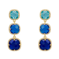 Knightsbridge Earrings Gold Blues-0