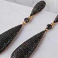 Latelita Long Drop Earrings Emerald Green Cz-3
