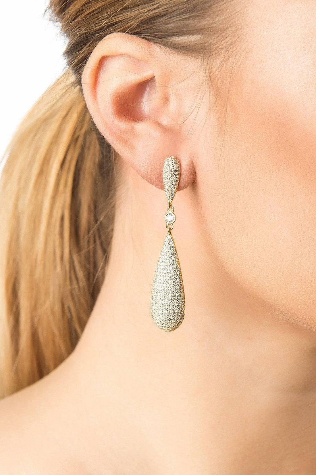 Latelita Long Drop Earrings Silver-2