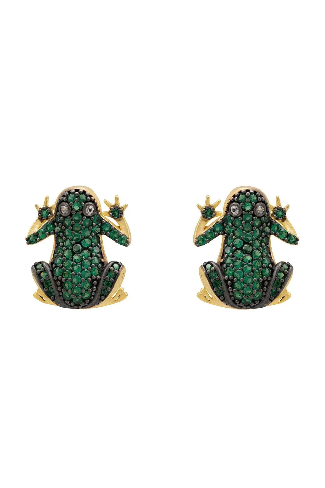 Leap Frog Stud Earrings Gold-0