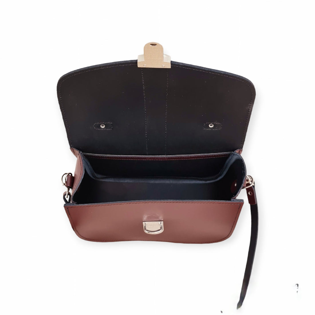 Olympia Handmade Leather Bag - Marsala Red-4