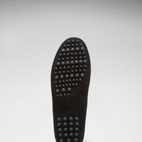 Driving loafer outsole with raised rubber grip dots across the sole.