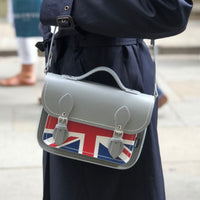 Union Jack Midi Satchel - Ghost Grey-1
