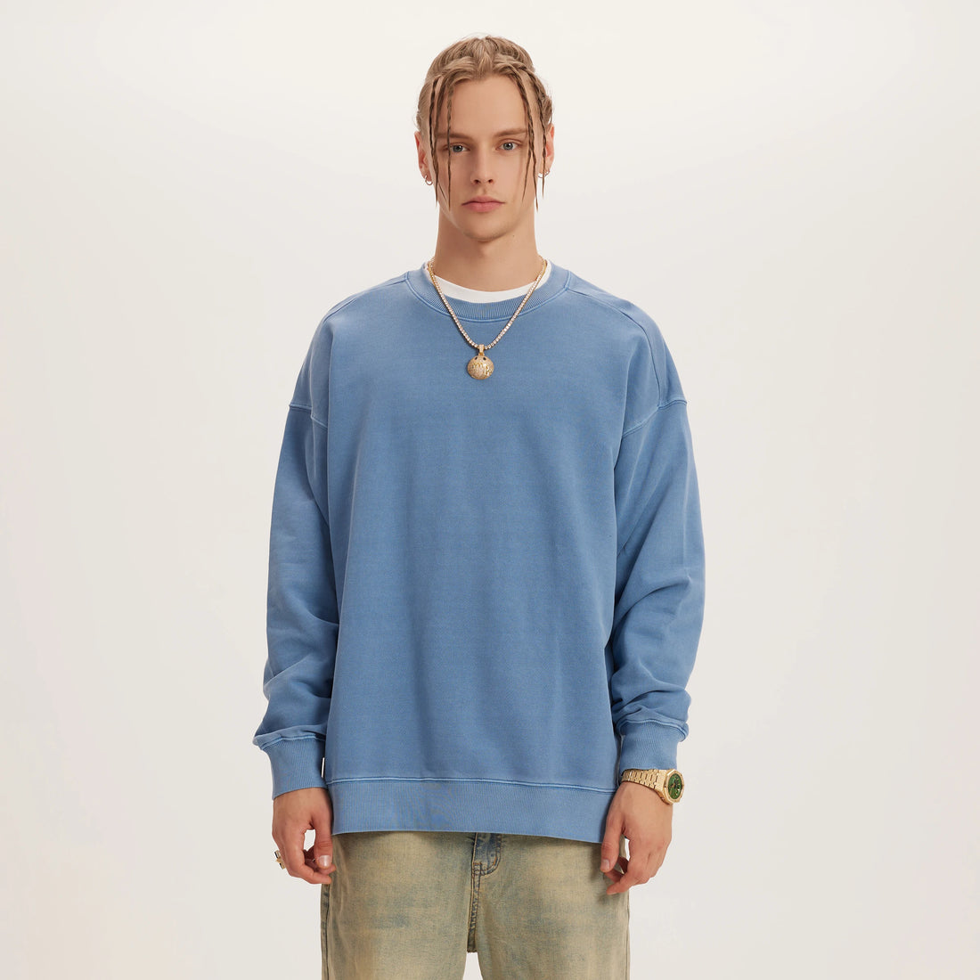 Heavyweight Oversized Side Slit Faded Unisex Sweatshirt S-XL