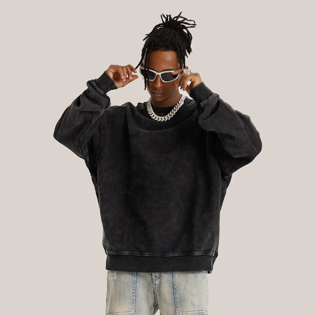 Super Heavyweight Oversized Faded Unisex Sweatshirt S-XL