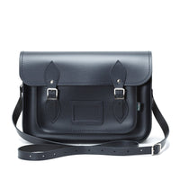 Handmade Leather Satchel - Navy Blue-2