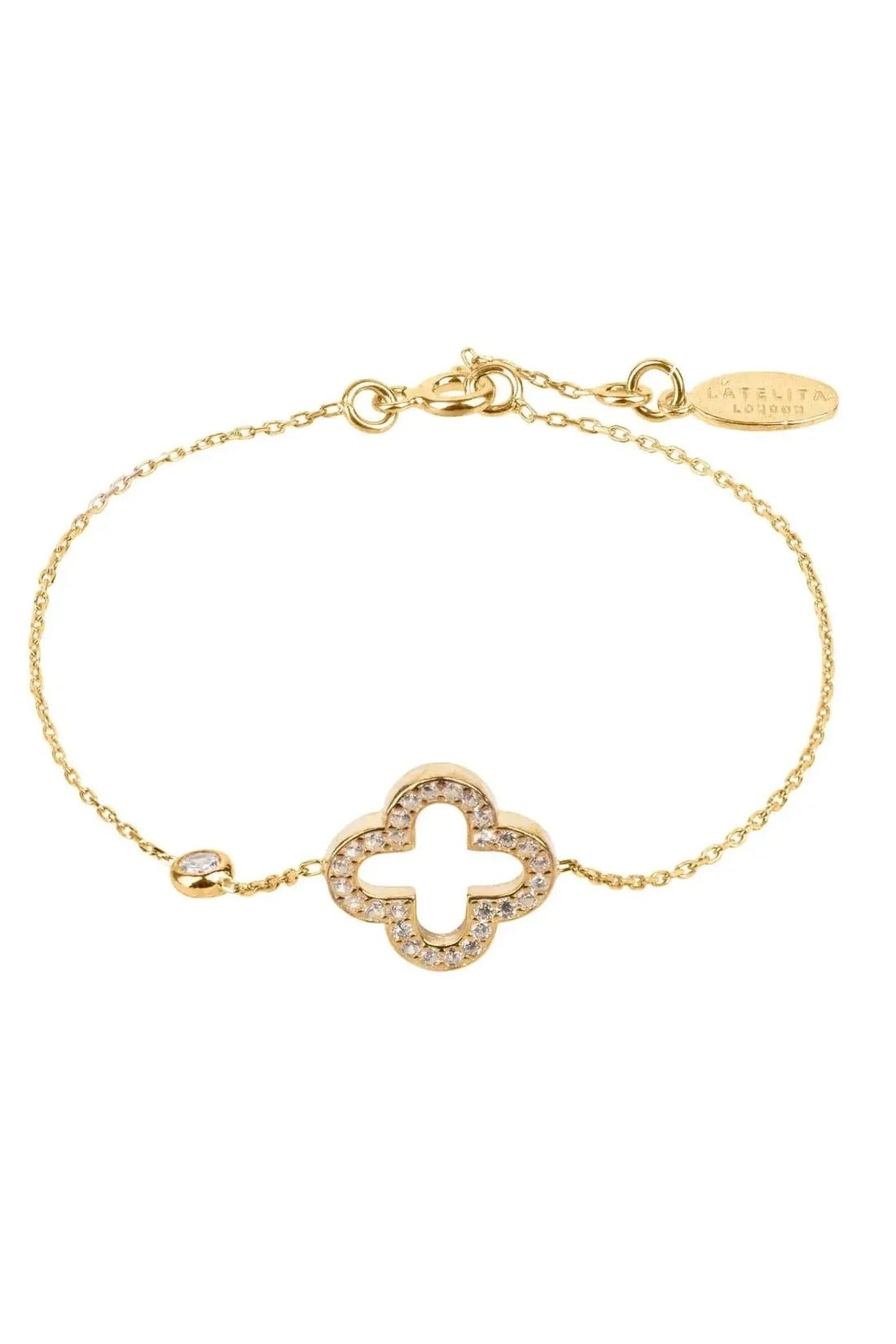 Byzantine Open Clover Bracelet Gold-0