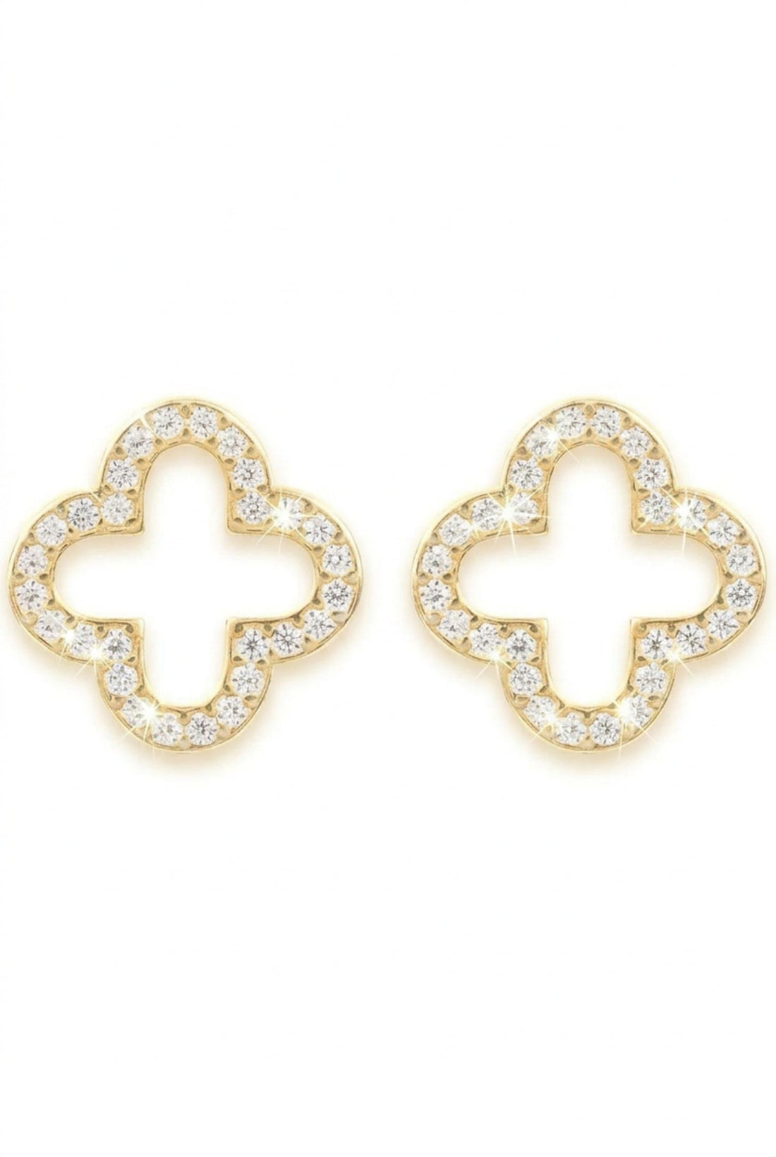 Open Clover Earrings-0