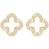 Open Clover Earrings-0