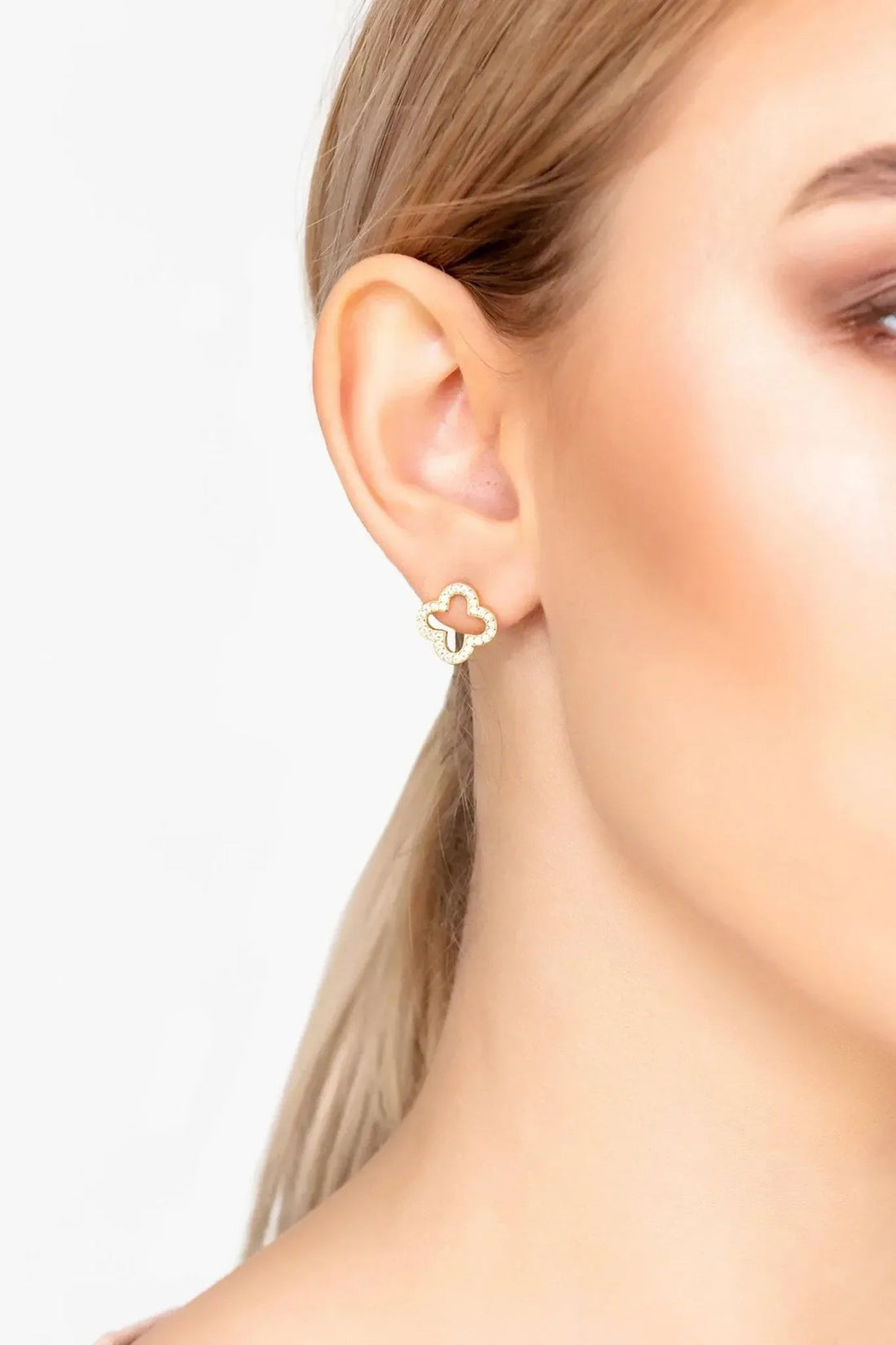 Open Clover Earrings-1