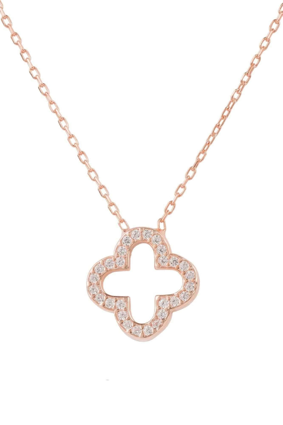 Open Clover Pendant Necklace-1